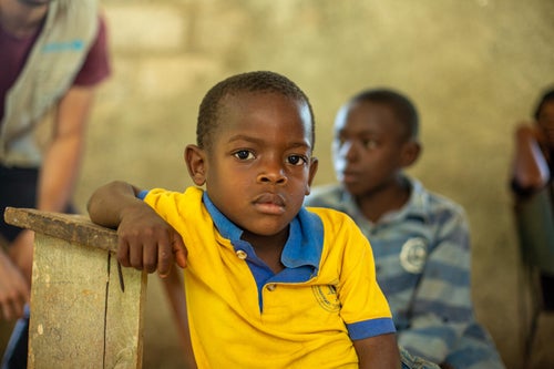 A young boy in Haiti affected by the ongoing crisis 