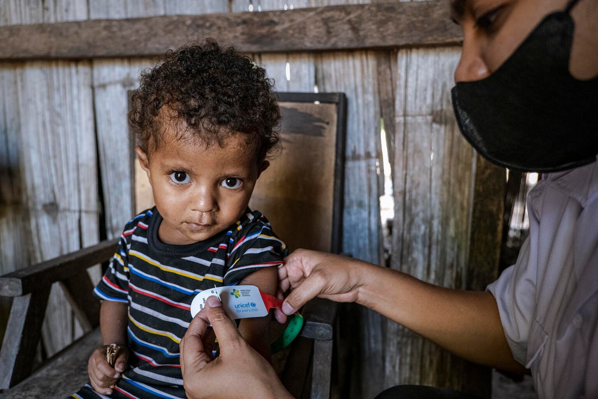 At only two years old, Trinovera has already experienced malnutrition as a result of climate devastation. 