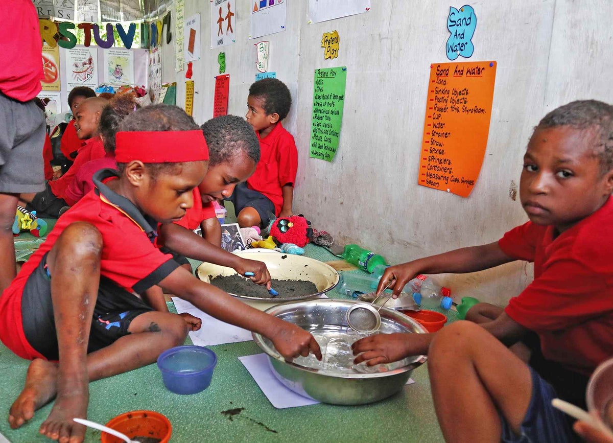 Joyce and Joycelyn enhancing their education through play-based learning 