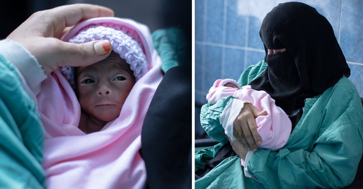 Mother and baby in the neonatal care unit.