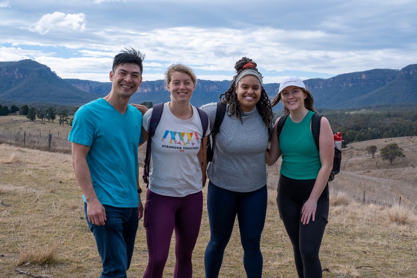 Hikers participating in a fundraising event for UNICEF Australia.