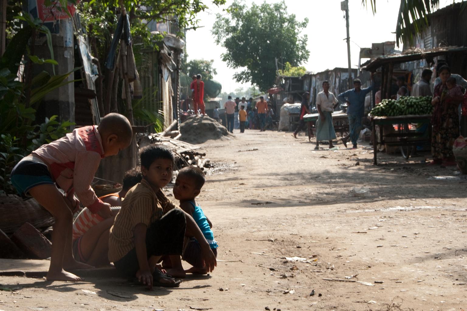 Many slums are located close to or surrounding garment factories and house a huge percentage of garment workers.
