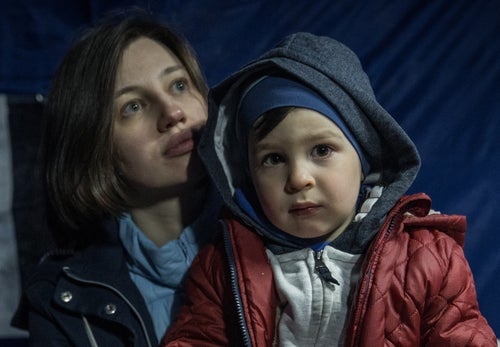 Ukraine mother and child