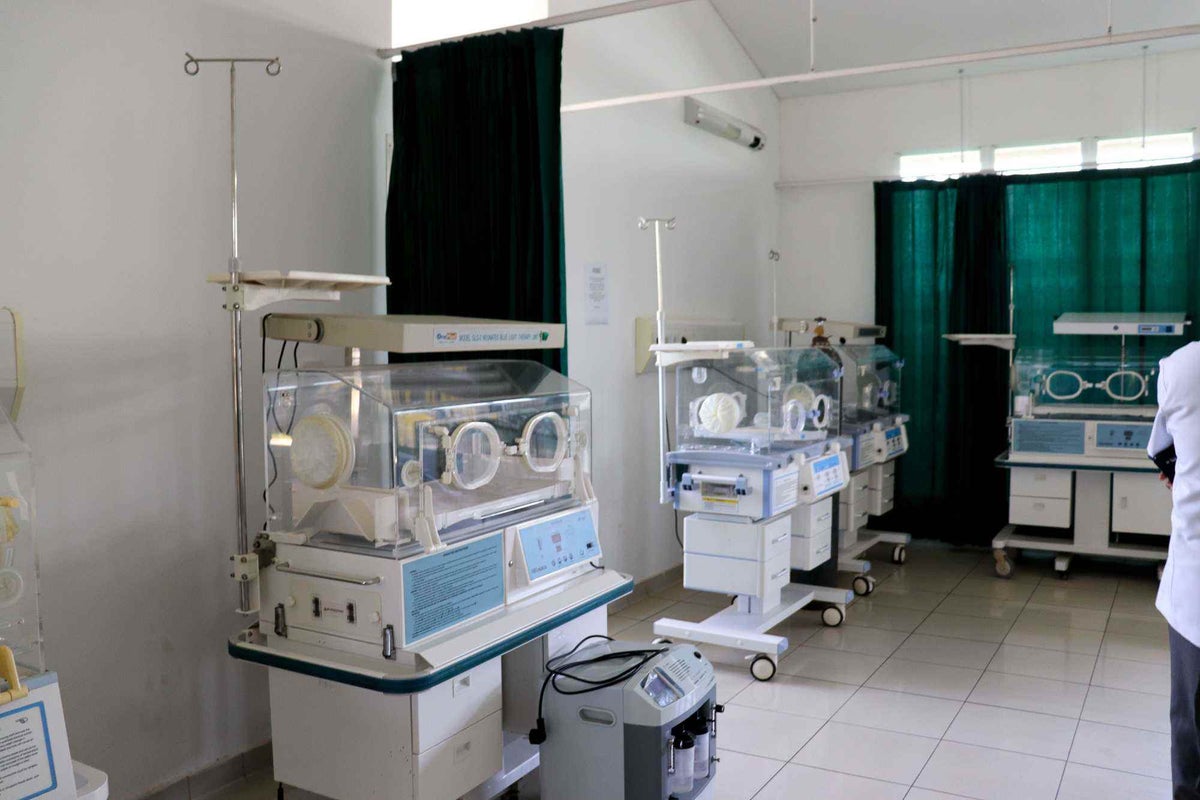 Incubators in the neonatal ward at the Baucau Regional Hospital, one of the hospitals where the UNICEF program will soon be implemented. On the day we visited several of them were not functioning.