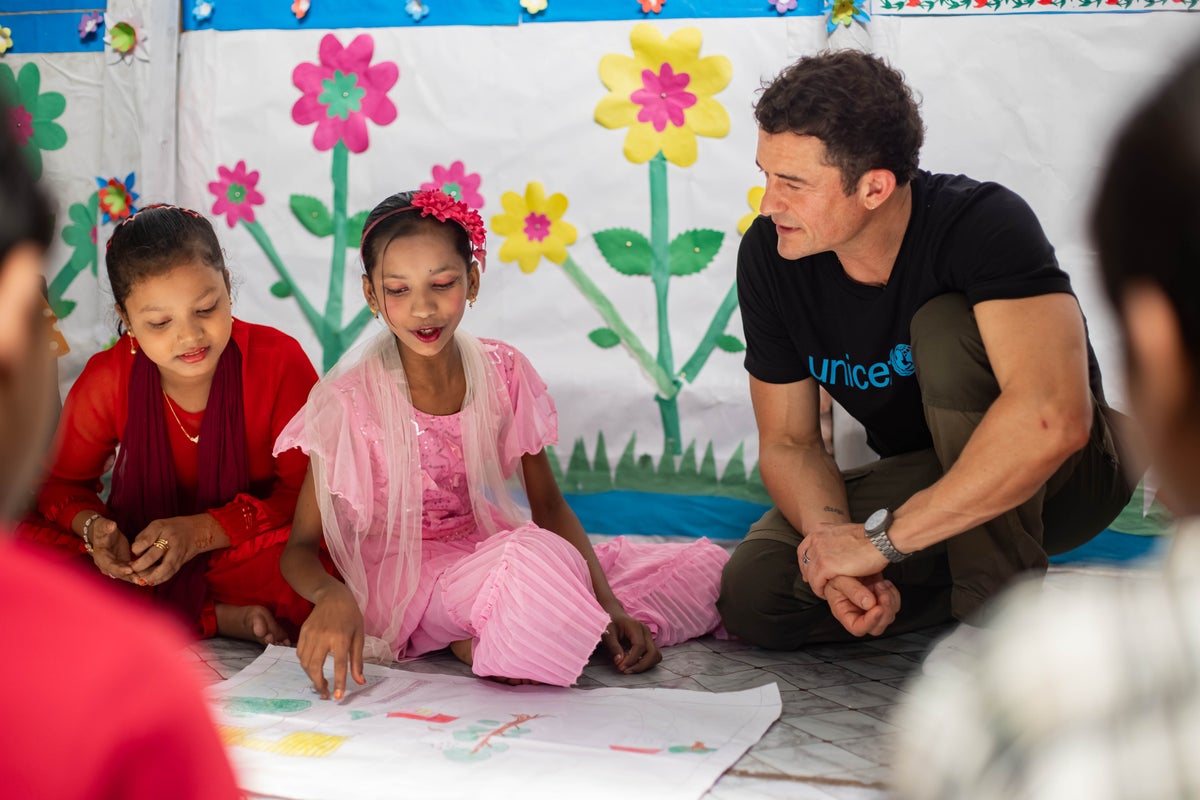 UNICEF Goodwill Ambassador Orlando Bloom visits the Multi-Purpose Centre for children