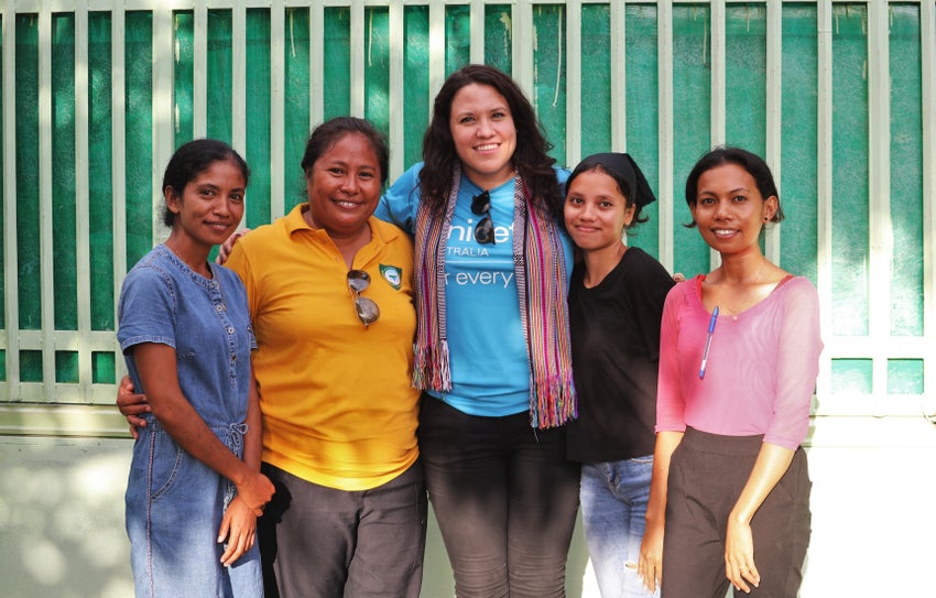 UNICEF Australia staff with women from Timor-Leste