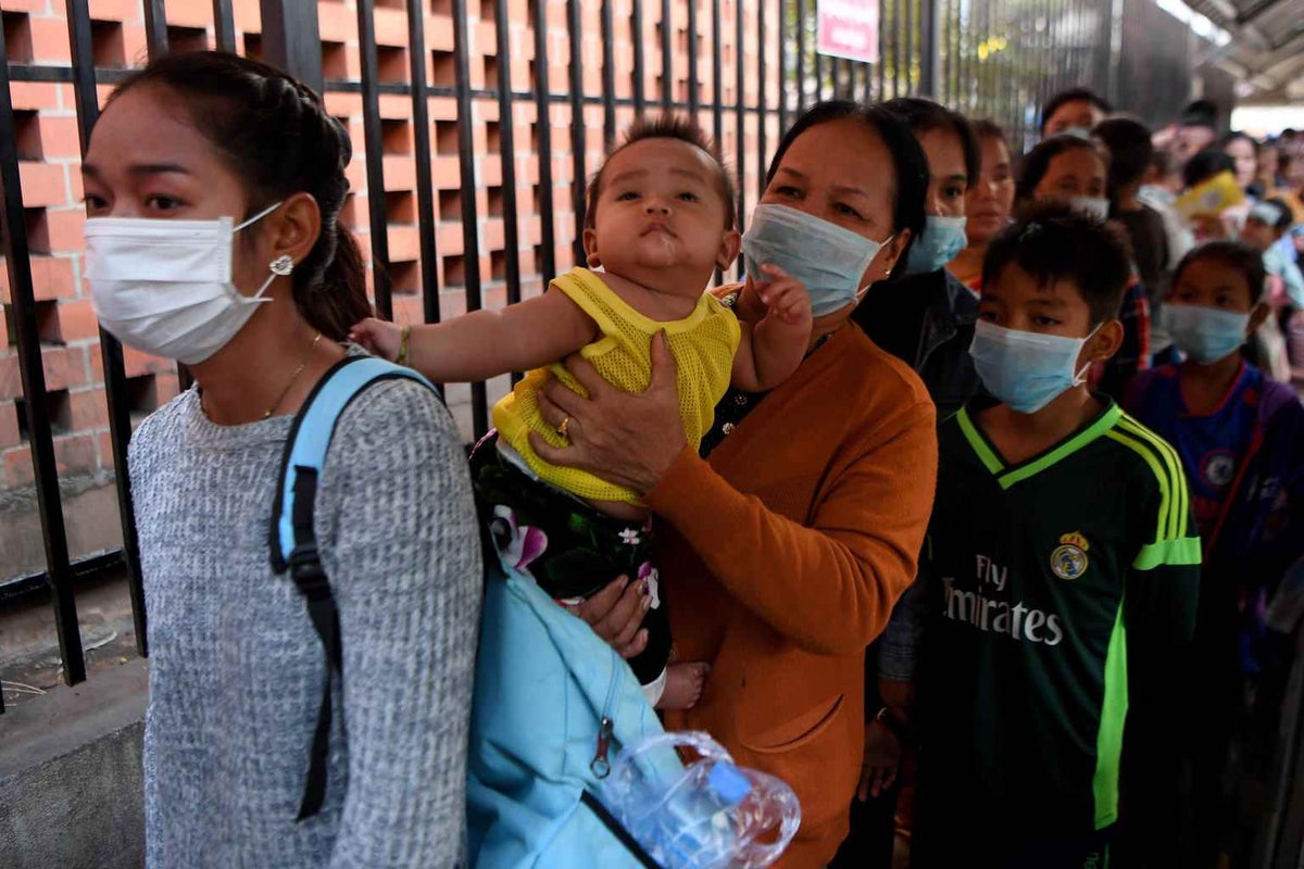 People wearing face-masks as a precaution against 2019 Coronavirus disease.