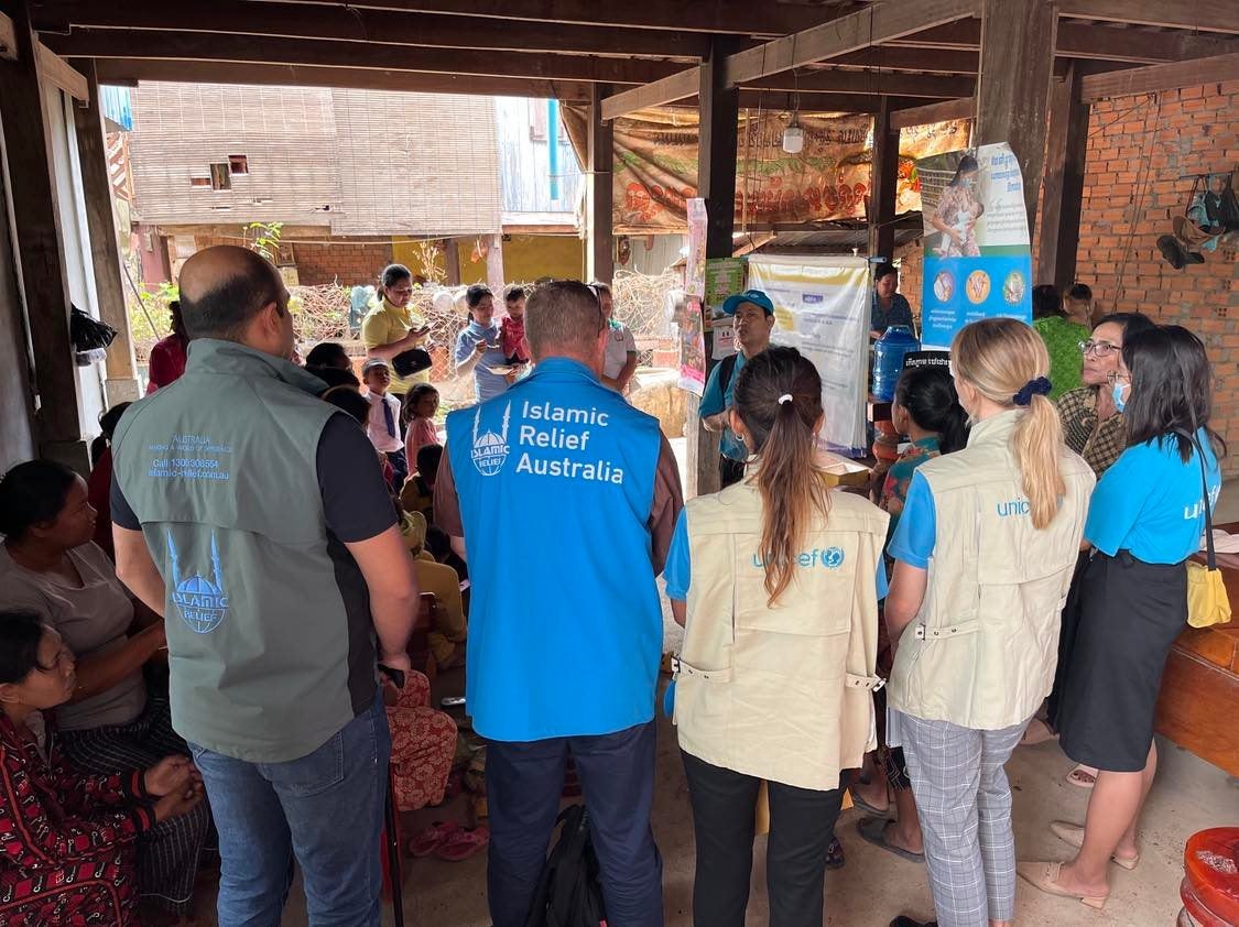 Members of Islamic Relief and UNICEF in Cambodia
