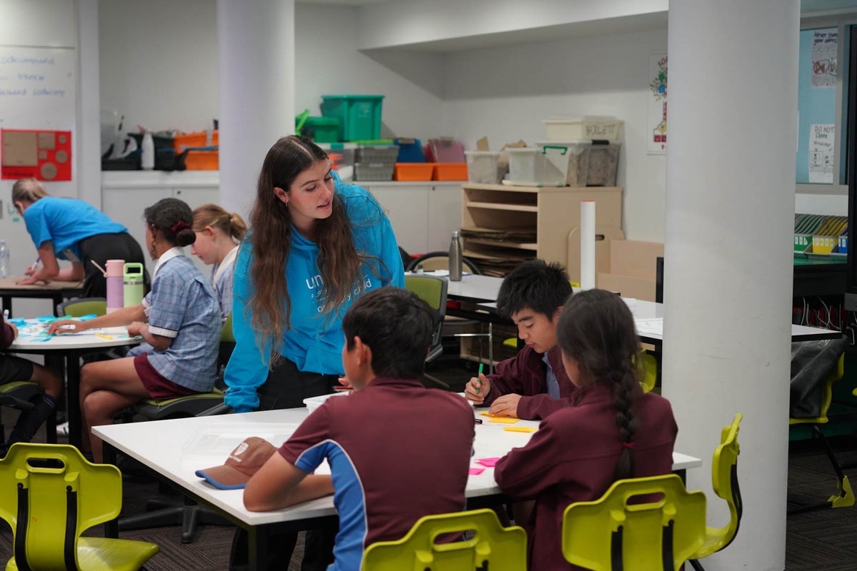 Sian supporting Operation Earth Action, helping young people engage with issues affecting their communities and strengthening child rights participation.