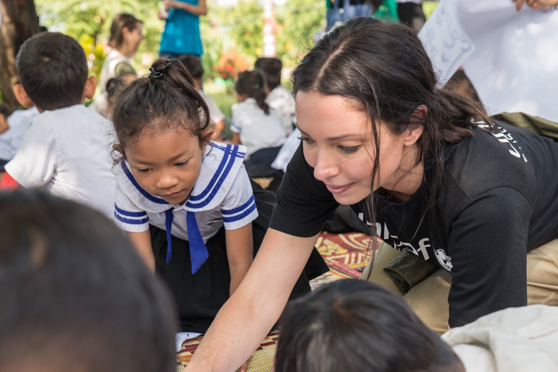 Erica Packer during a program visit in Cambodia
