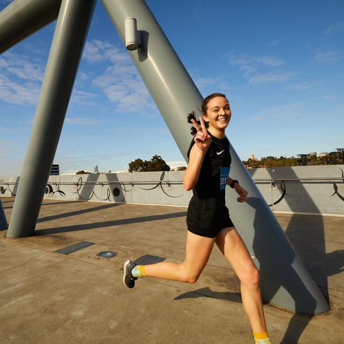 Young girl running to raise funds for UNICEF Australia.