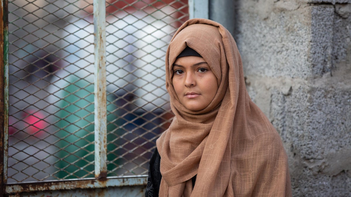 Girl in Yemen looking at camera 