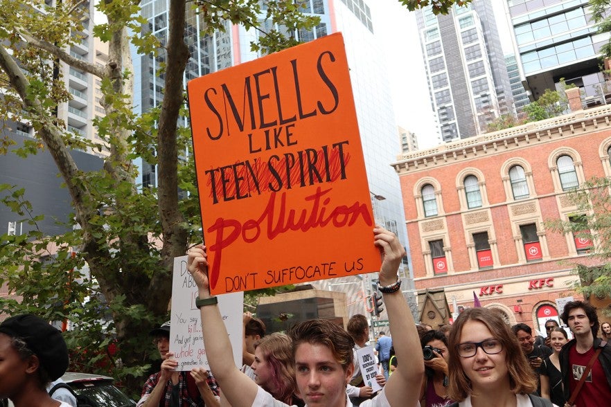Protesters in Sydney's rally for Climate Action