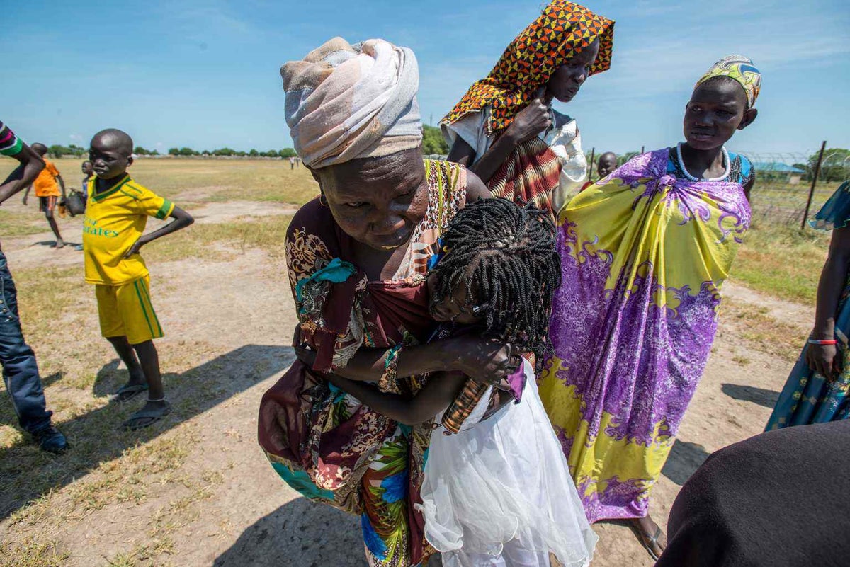 The moment a mother and daughter were reunited in South Sudan. 