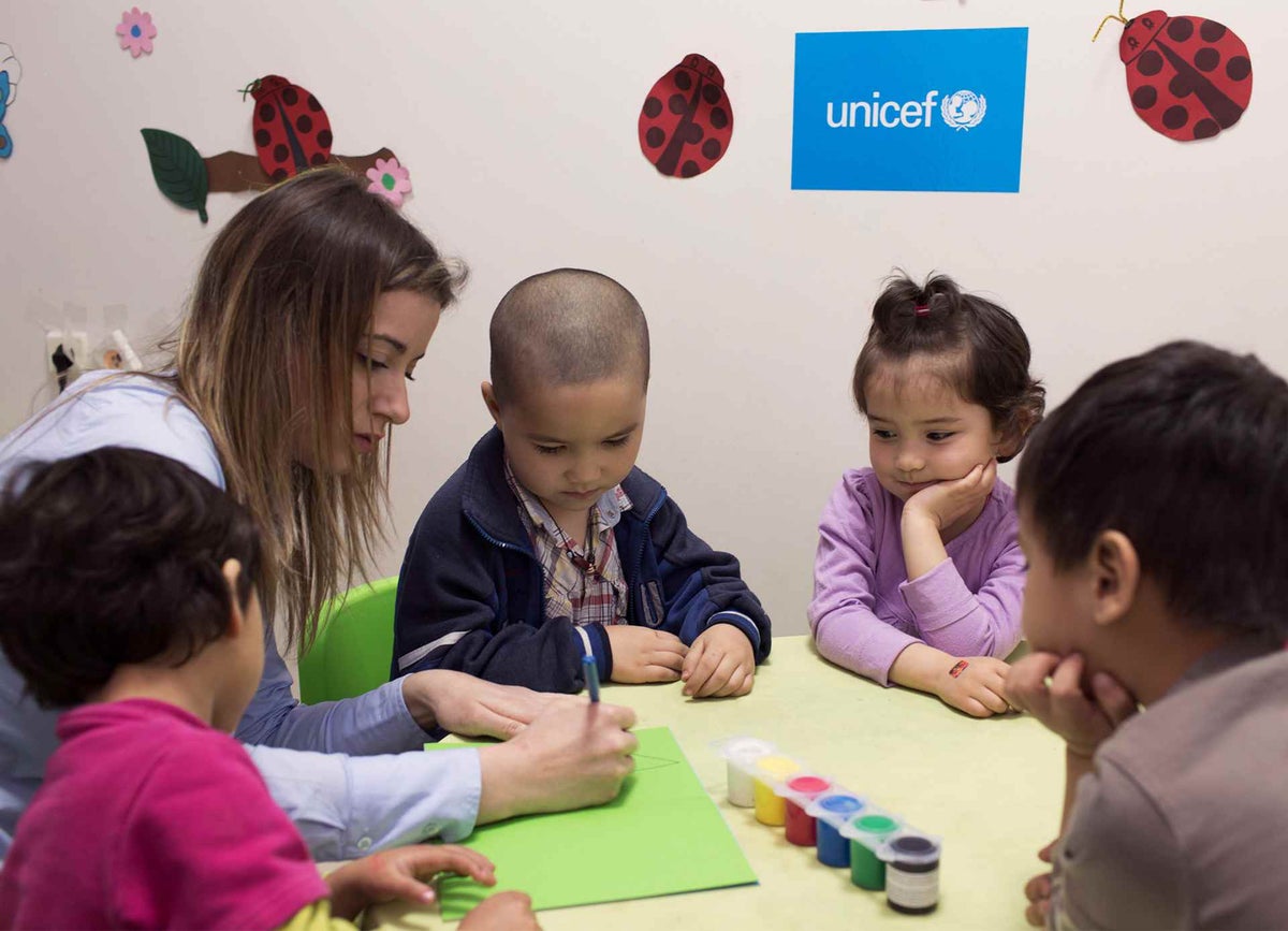 UNICEF programs all around the world focus on providing early childhood education and care because it is proven to improve educational outcomes later in life.