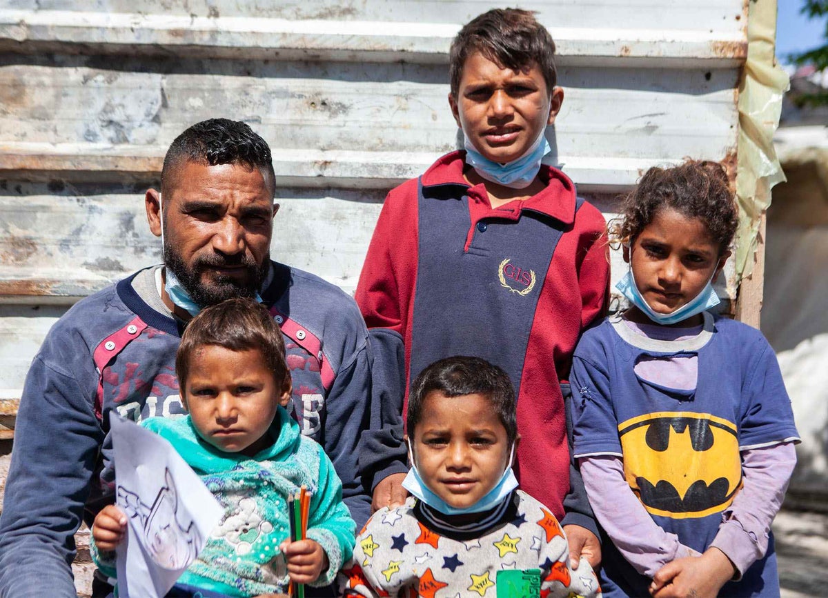 Hamad and his children live in a displacement camp in south Lebanon.