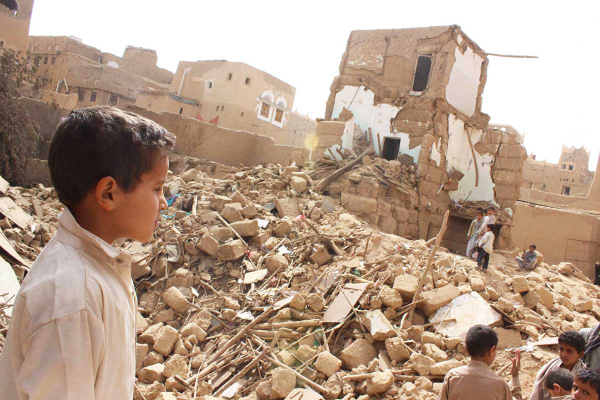 Rubble in Yemen