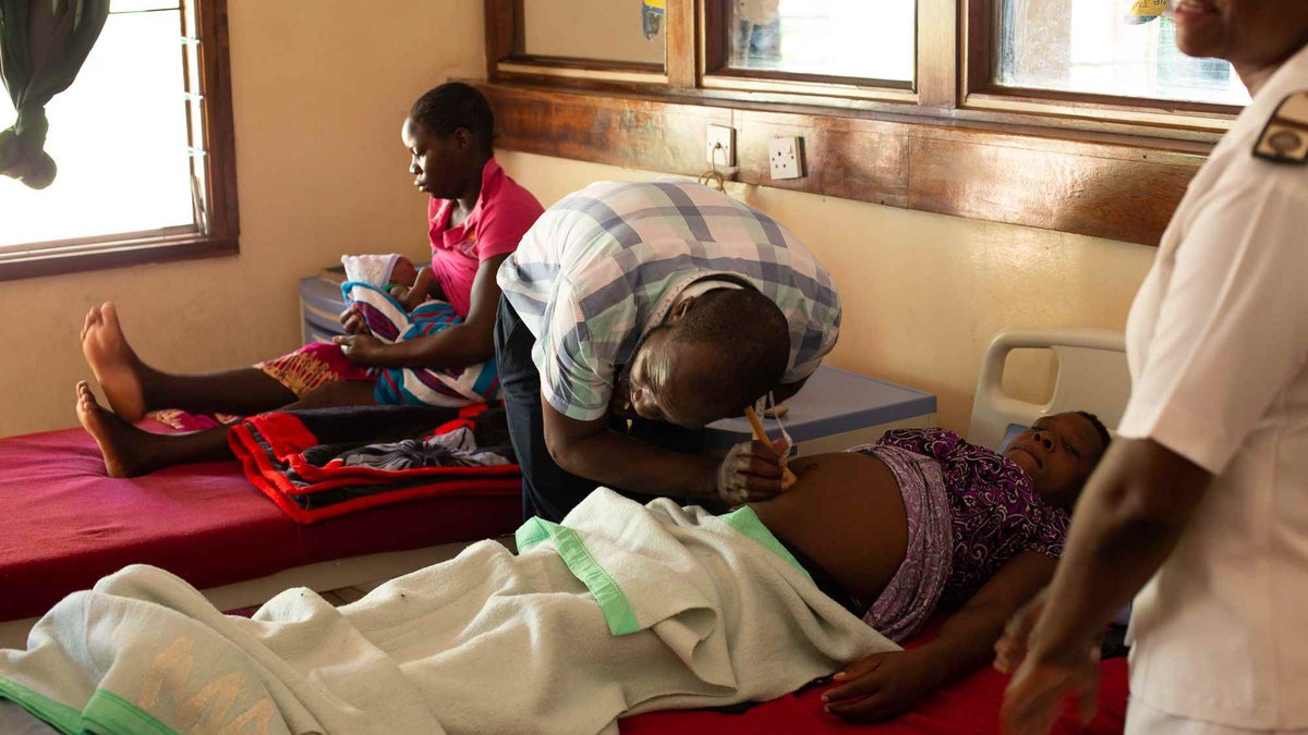 Expecting mother Rudo at the Binga District Hospital.
