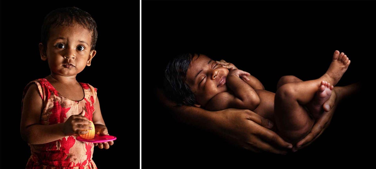 Ayedatujannah, 1, in her family’s apartment in the district of Dhaka, Bangladesh.