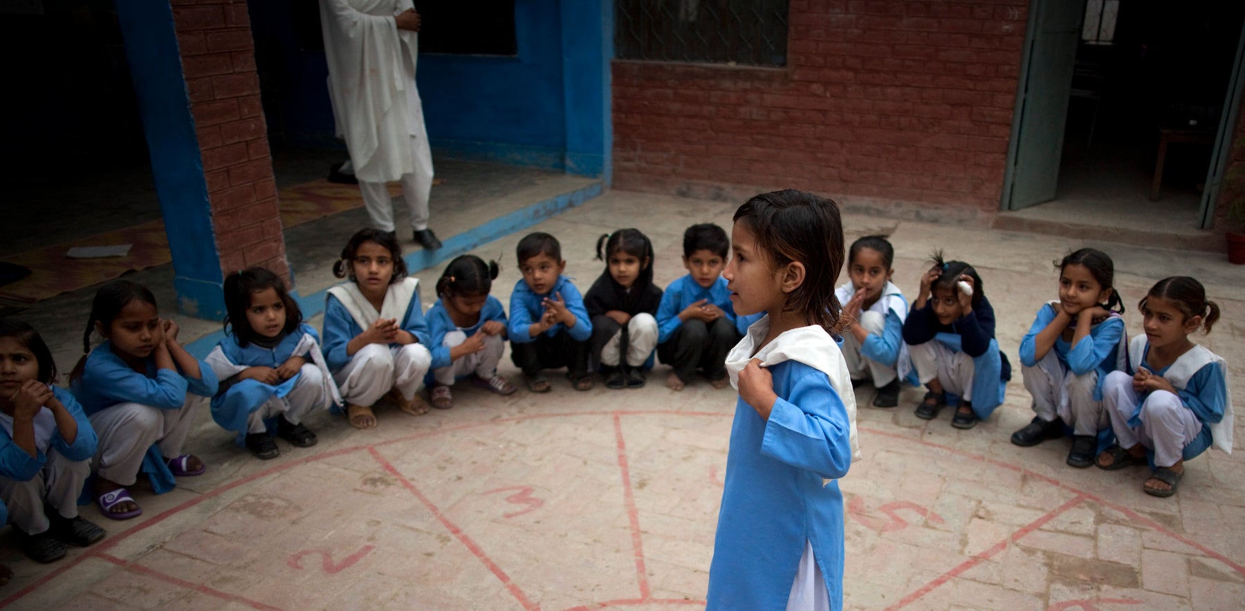 Girls in maths class in Pakistan