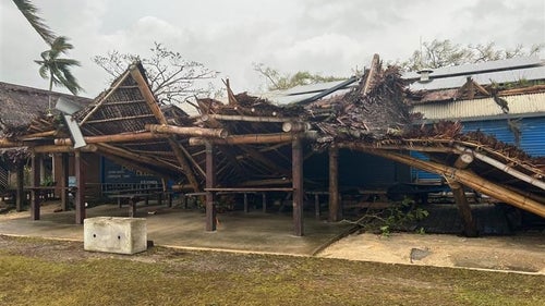 Damage caused by the twin cyclones in Vanuatu