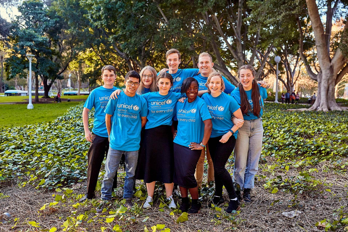 Xavier Berry and the UNICEF Australia Young Ambassadors class of 2018-19