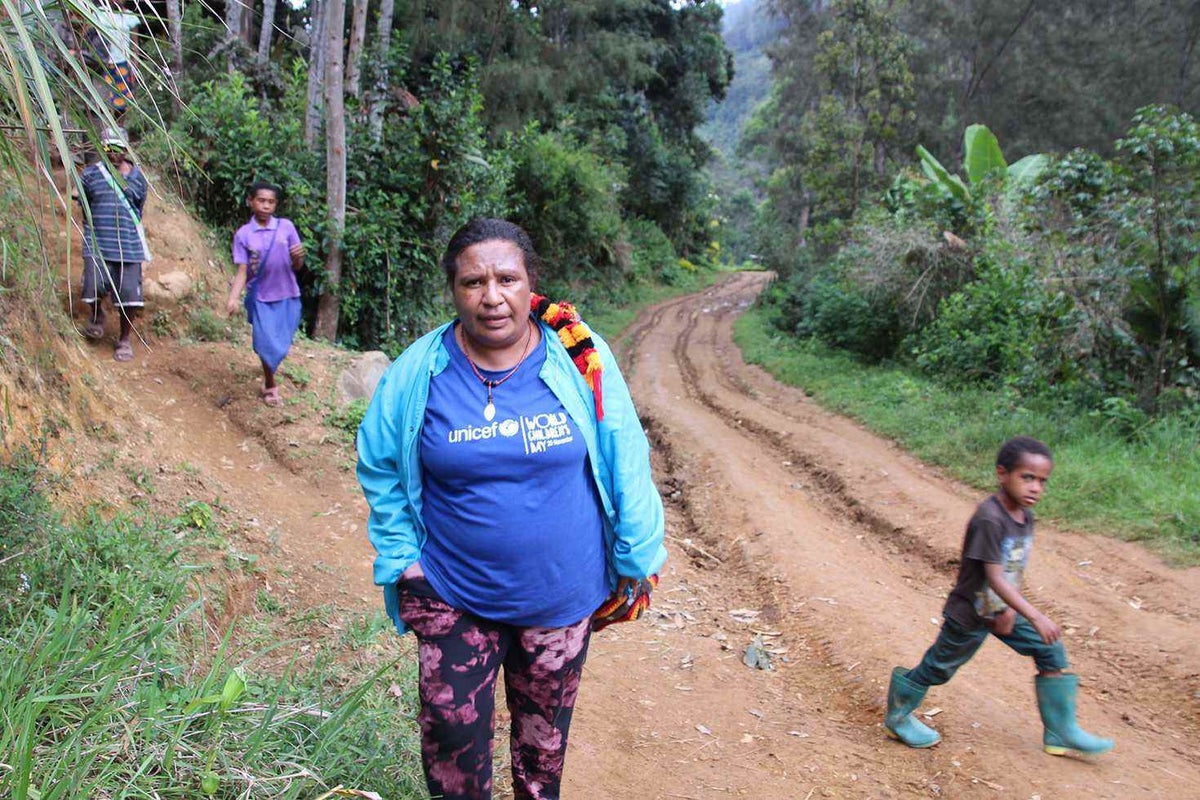 Josephine in the remote village of Gaglmambuno in the province of Chimbu.