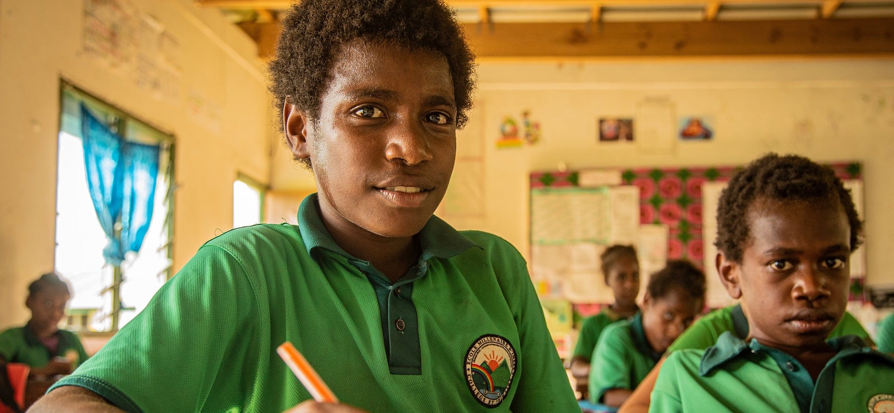 Children in Vanuatu going to school