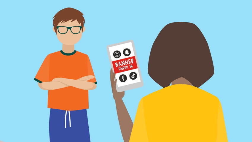 Illustration of the social media ban