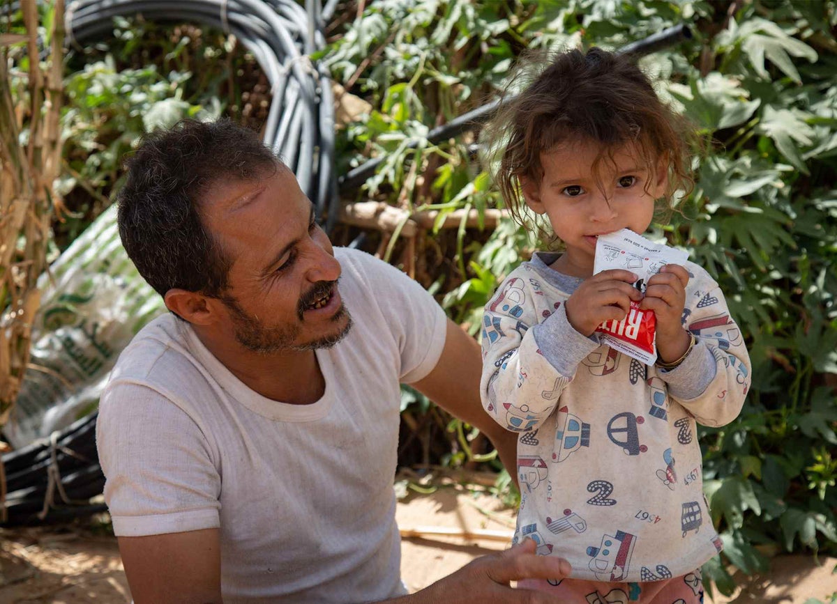 Mohammed fled fighting in Al Jawf, Yemen, and has two daughters who are currently being treated for malnutrition.