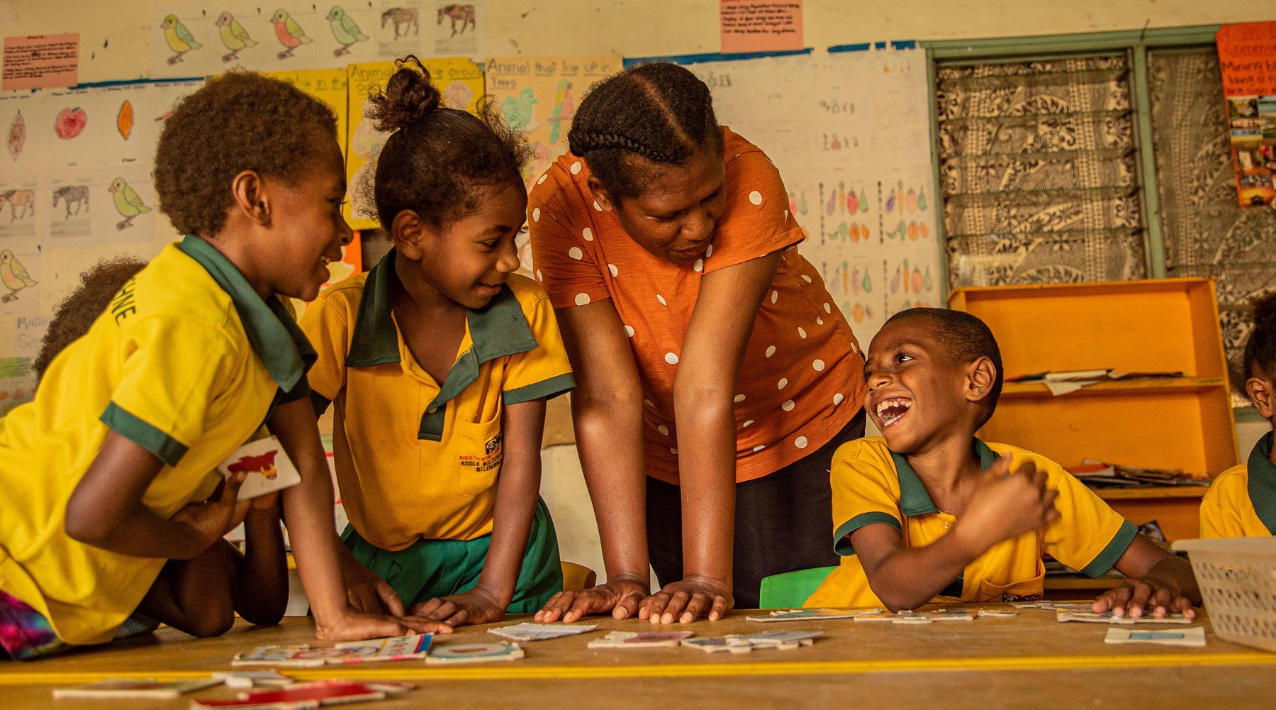 Children at preschool in Tonga