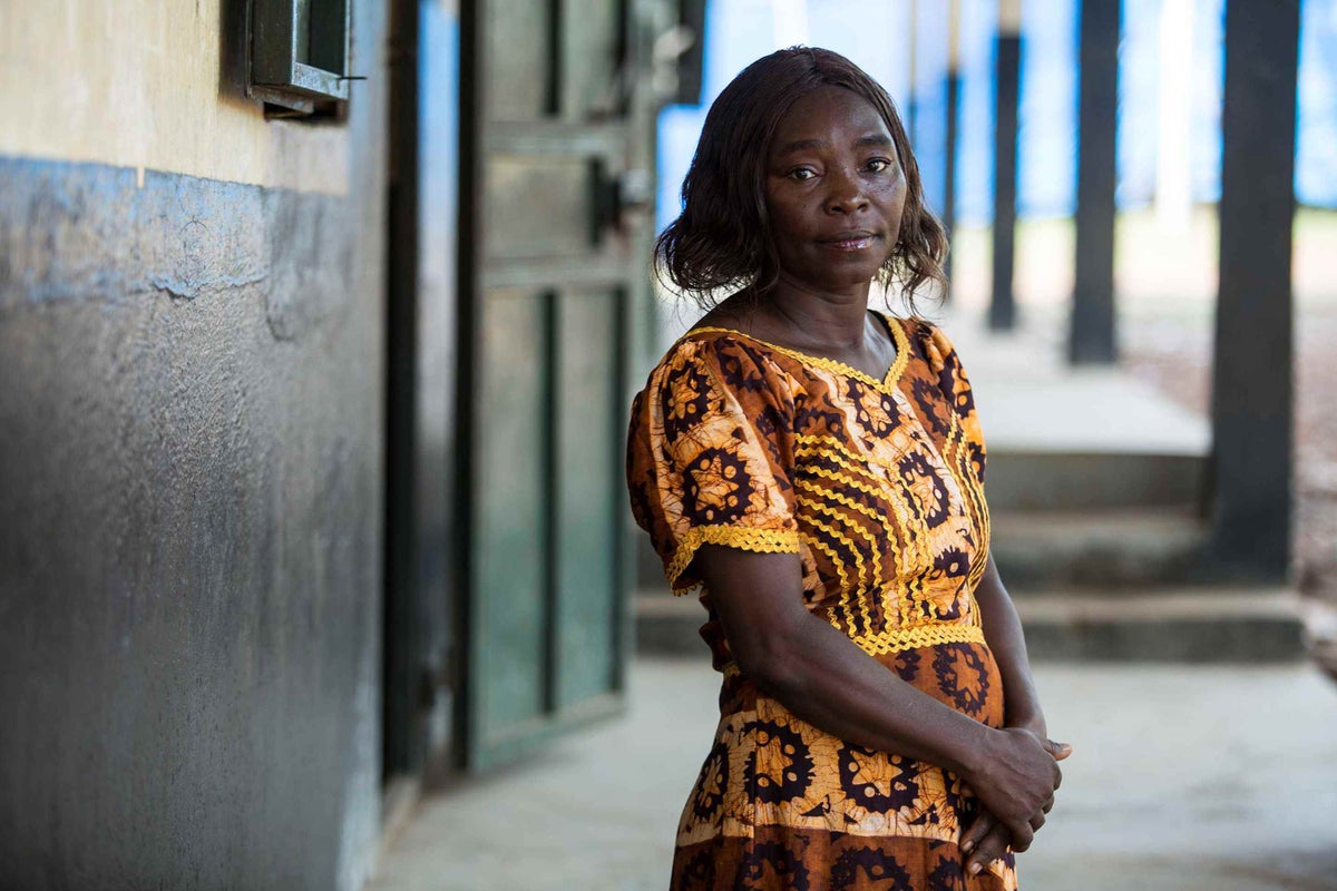 Head teacher Elizabeth Kamara in Waterloo, Sierra Leone