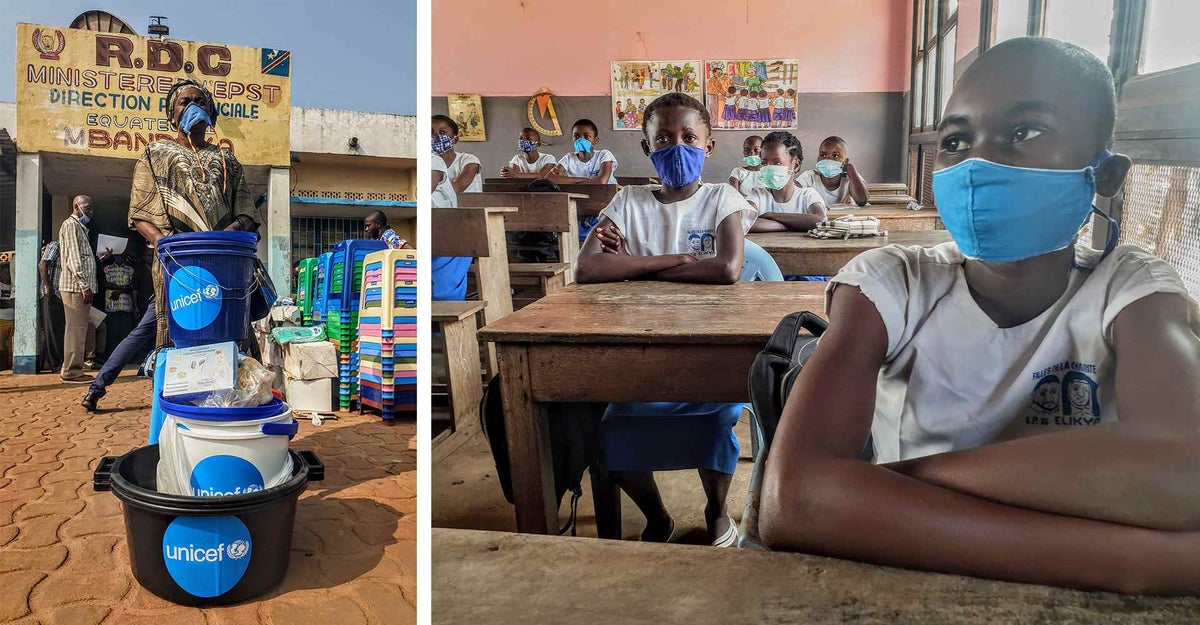 Elysée, headmistress of a primary school in Mbandaka, has put in place new measures in her school to ensure a safe start to the new school year.