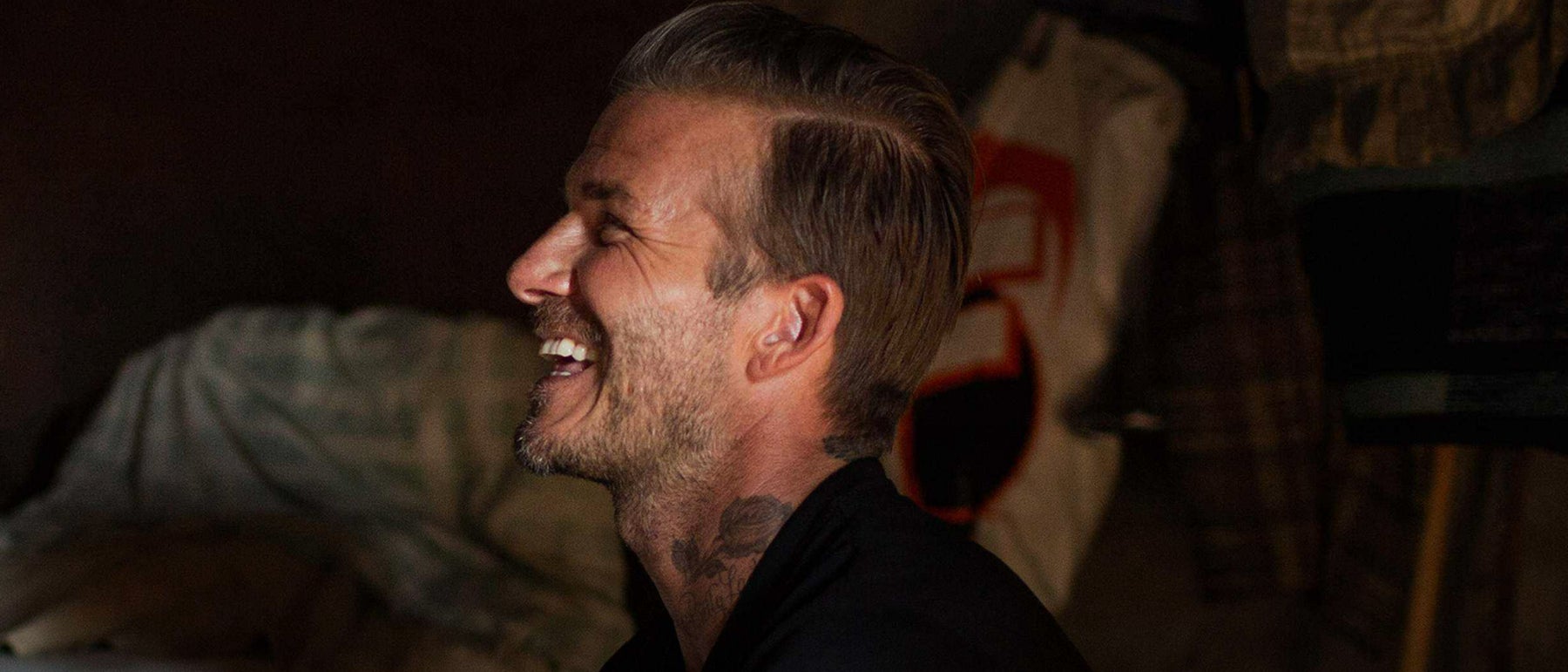 David Beckham smiling 