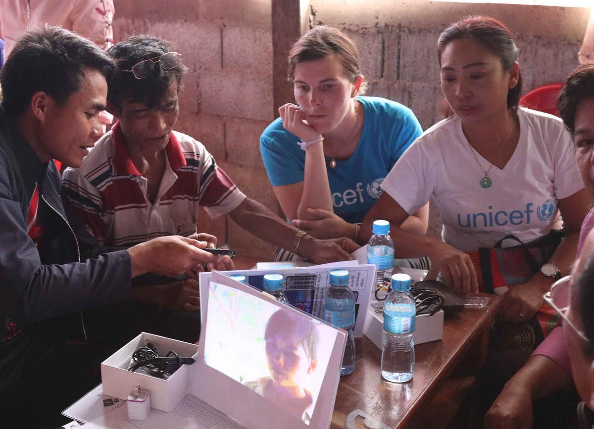 Alice at a health worker training session in Xepon District, Lao