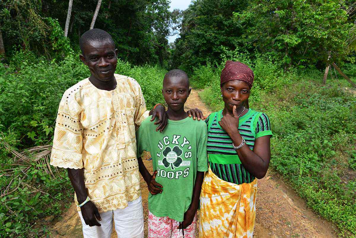 Sanfa reunited with his father, Bobby, and mother, Musu.