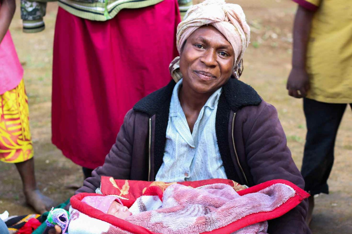 Jovita, a day after giving birth to her daughter, Aggie-Shu. 