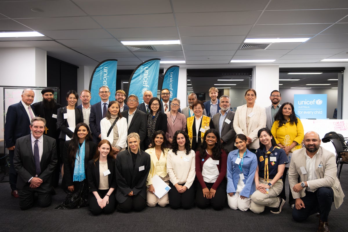 A group shot of attendees for UNICEF Australia's Faith in Action event