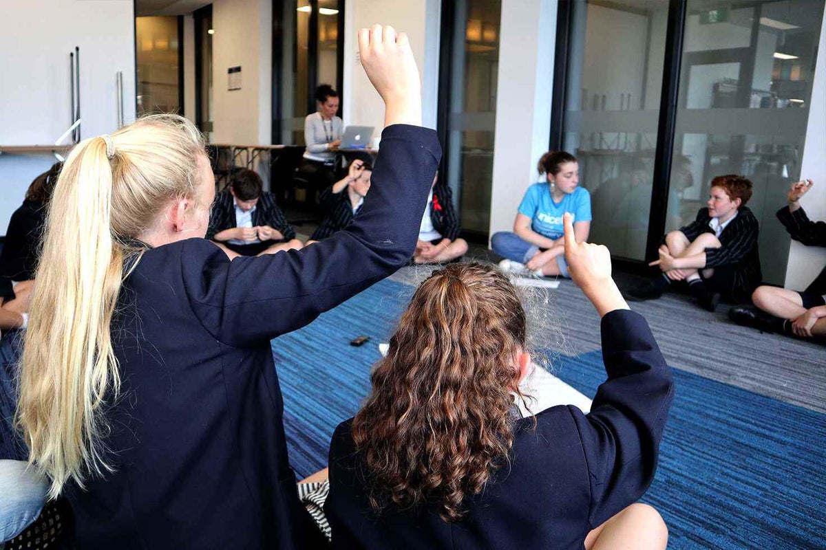 Children in class at a school in Victoria