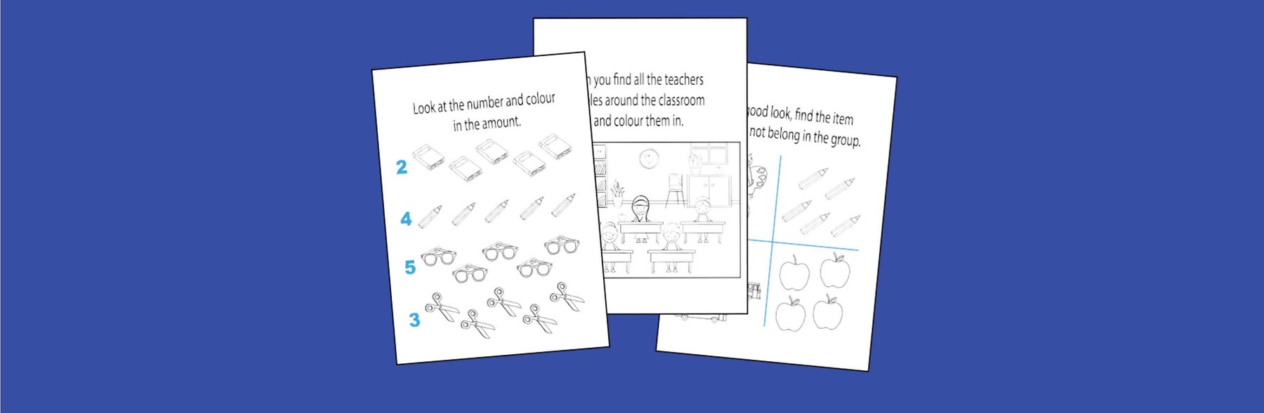 Pages from the activity book.