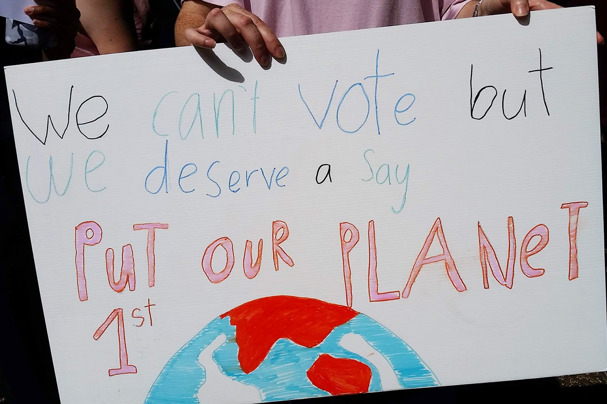 Children, students, parents and other adults brought strong, powerful signs along with them to Friday's rally. 