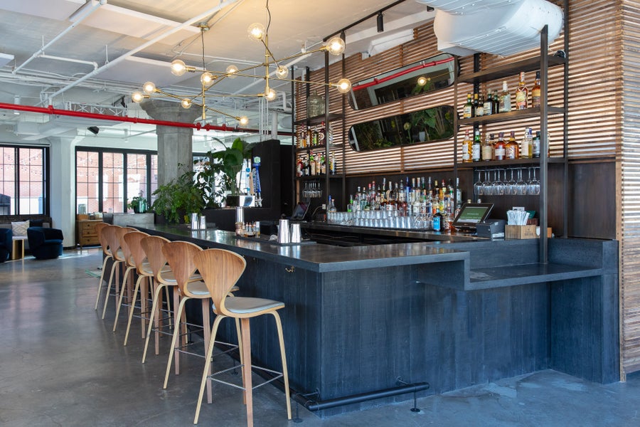 Full bar with seating 