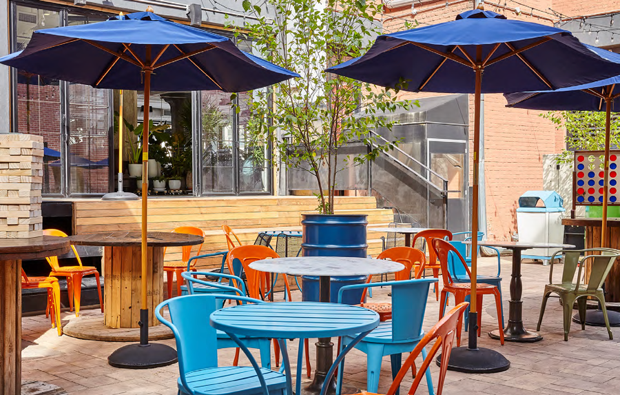 Outdoor Courtyard at Paper Factory 