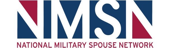 National Military Spouse Network logo "NMSN" in red, white and blue.