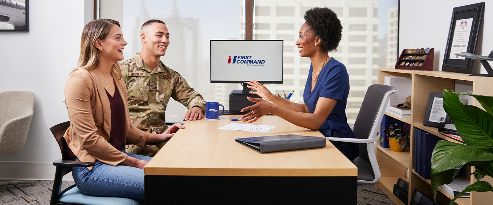 A First Command advisor with banking clients.