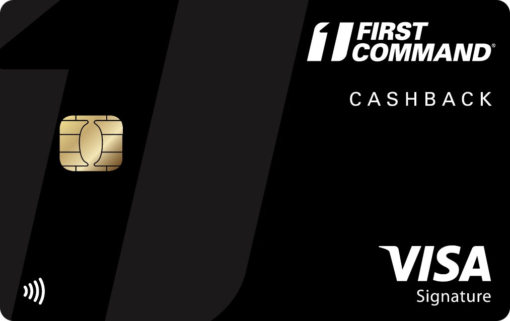 Illustration of what the Visa Signature® Cashback card looks like