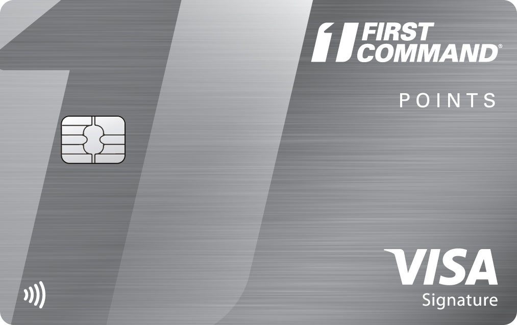 Illustration of what the Visa Signature® Points card looks like