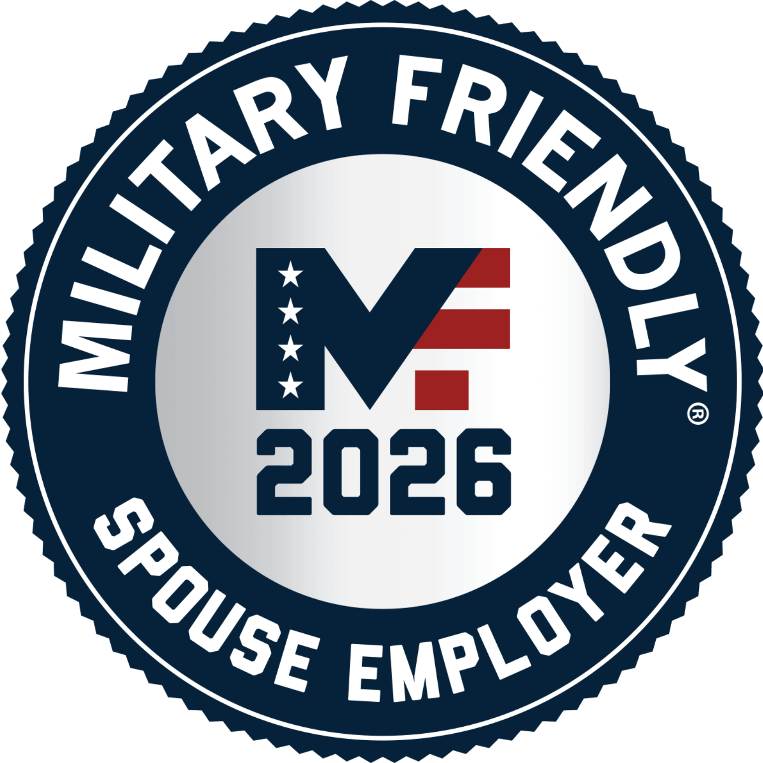 Award for being a 2026 Military Friendly Spouse Employer