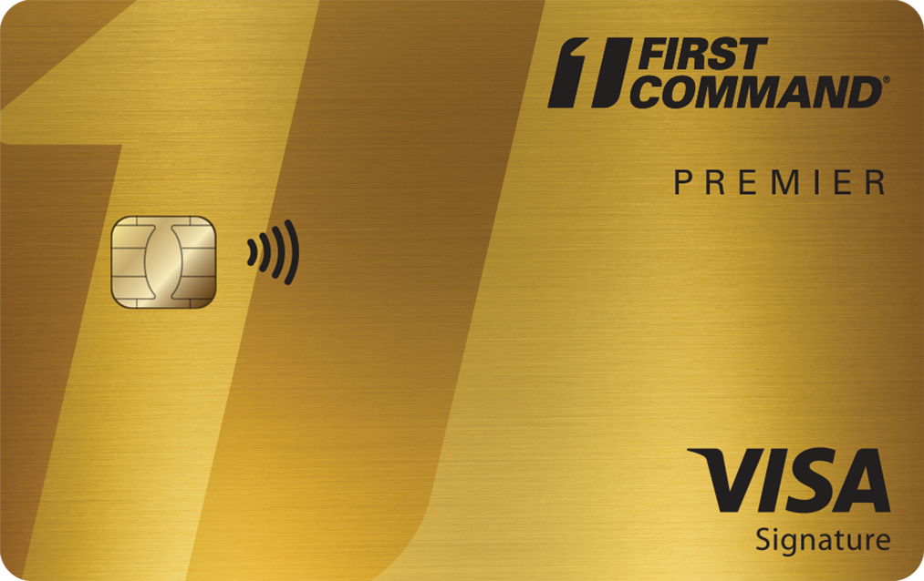 Illustration of what the Visa Signature® Premier card looks like