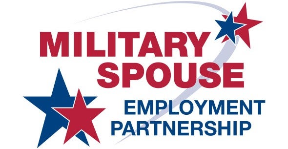 Military spouse employment partnership graphic.